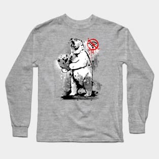 No internet connection - Angry bear Long Sleeve T-Shirt